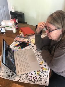 Hannah's Grandmother Looking at the Computer