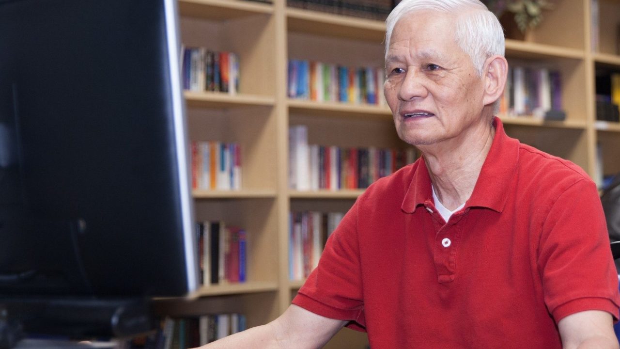Man working on computer