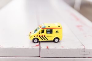 small, toy ambulance
