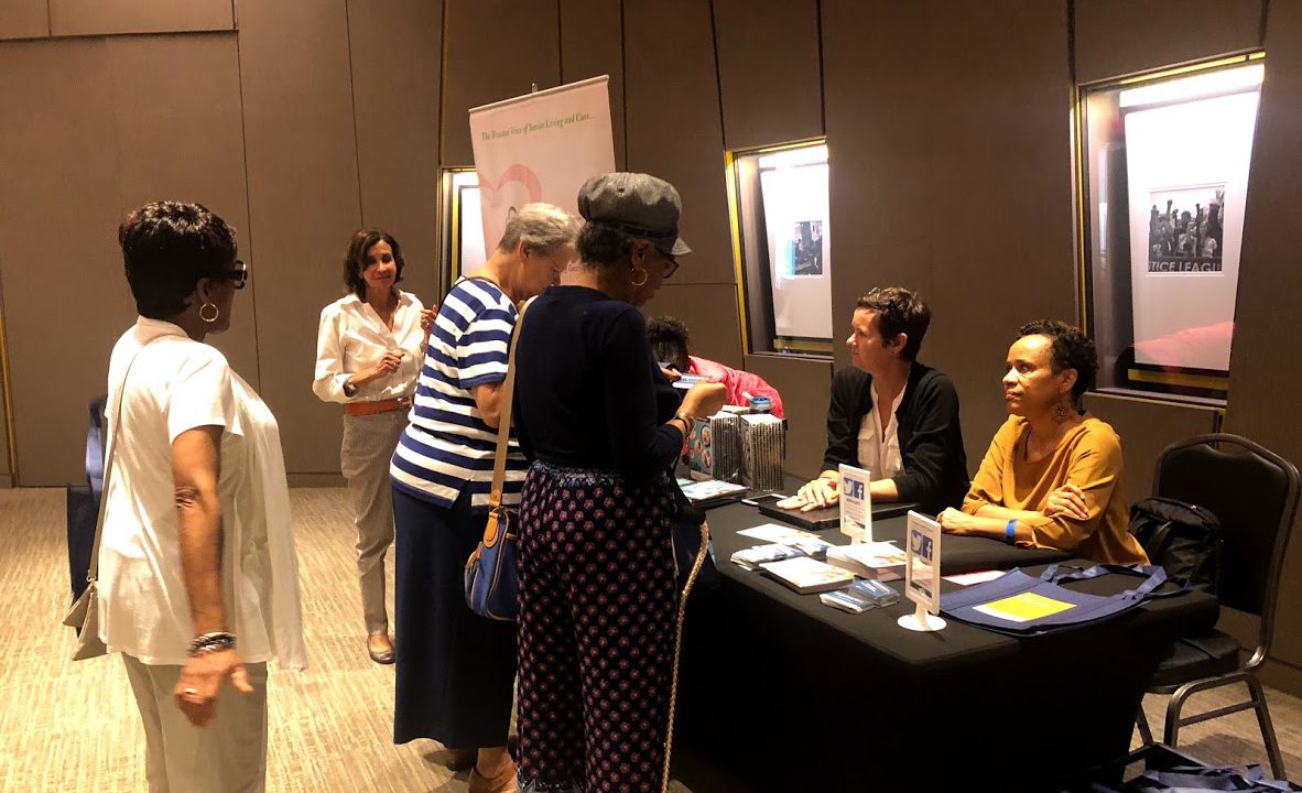 Attendees at the Profiles in Positive Aging exhibition at the Center for Civil and Human Rights